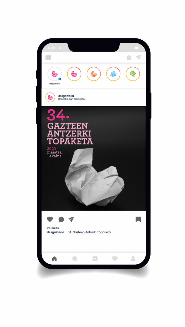 Diseño redes sociales Gazteen Antzerki Topaketa edición 34