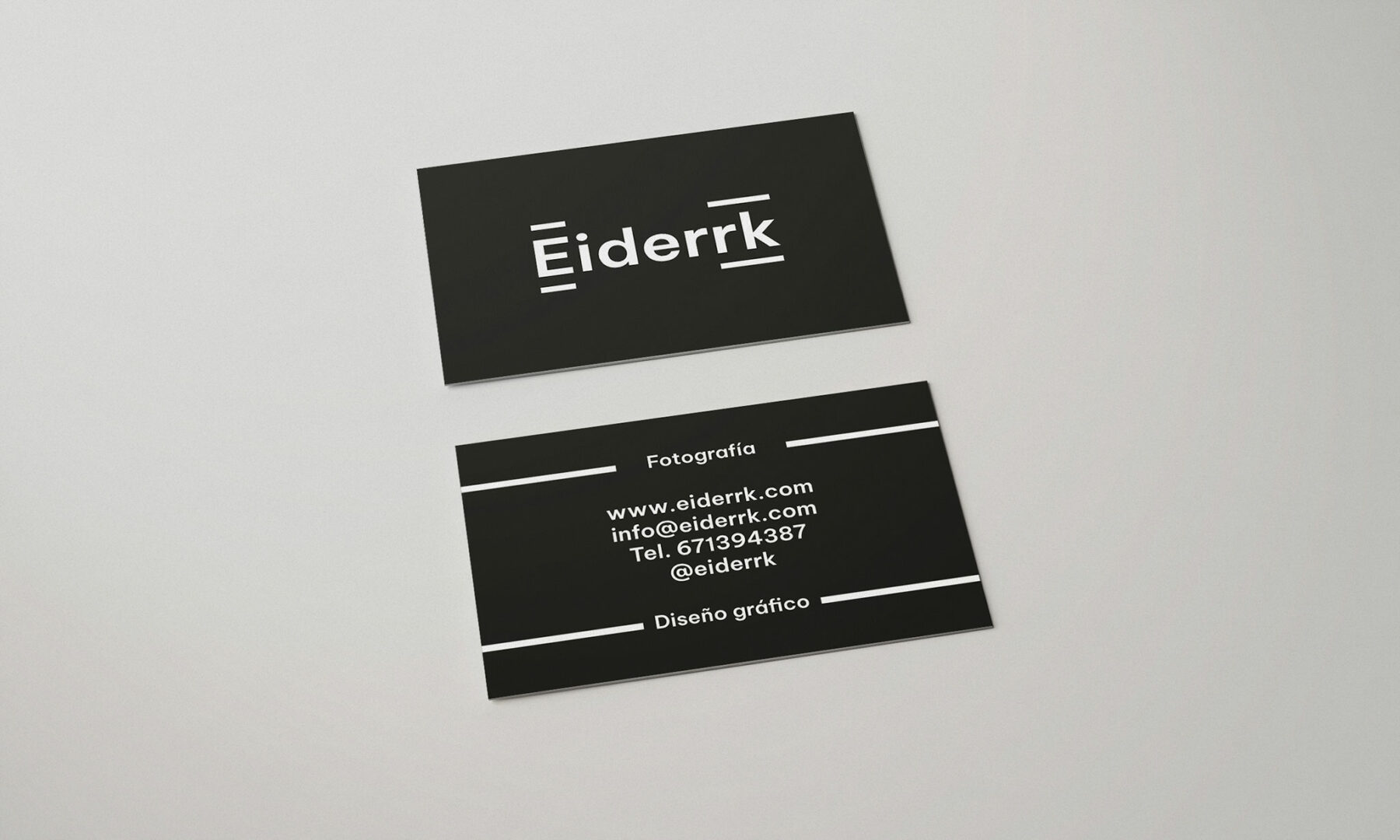 Diseño tarjeta identidad visual Eiderrk