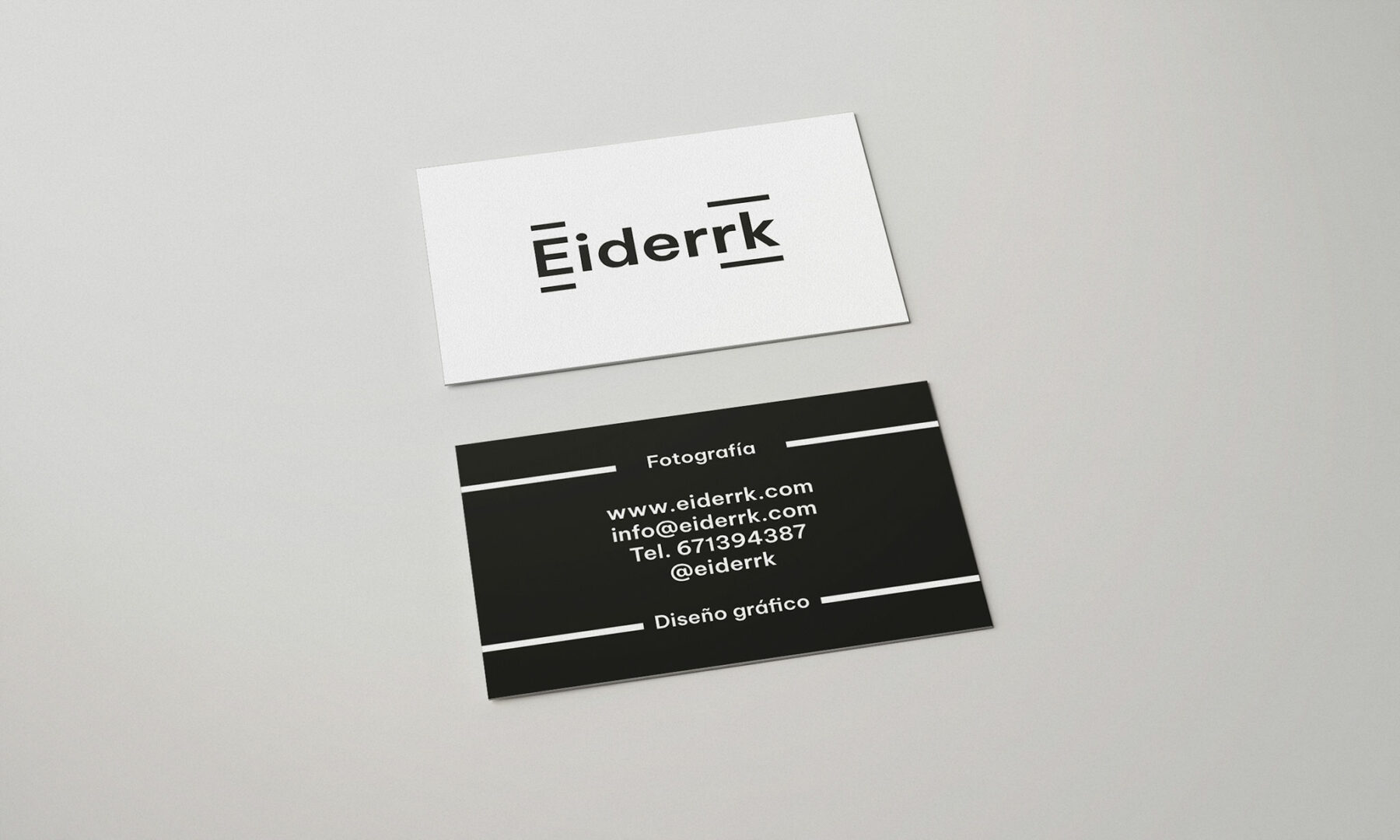 Diseño tarjeta identidad visual Eiderrk