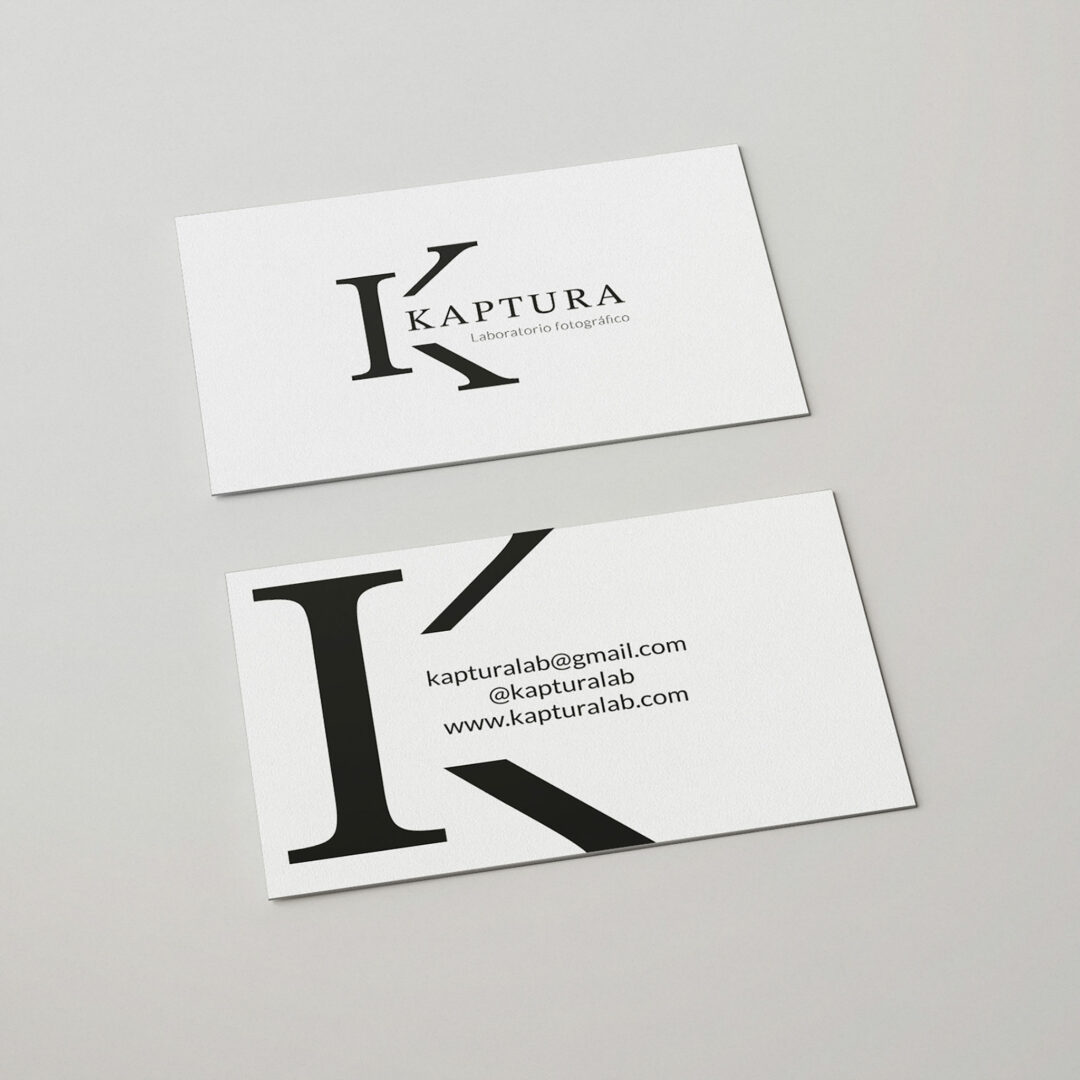 Diseño tarjeta identidad visual Kaptura